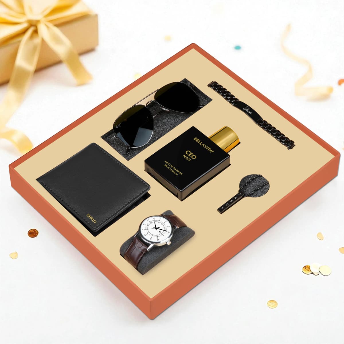 Personalized Wallet Watch Perfume Sunglasses Necklace & Bracelet Gift Set